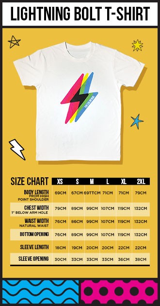 Color Run T Shirt Size Chart